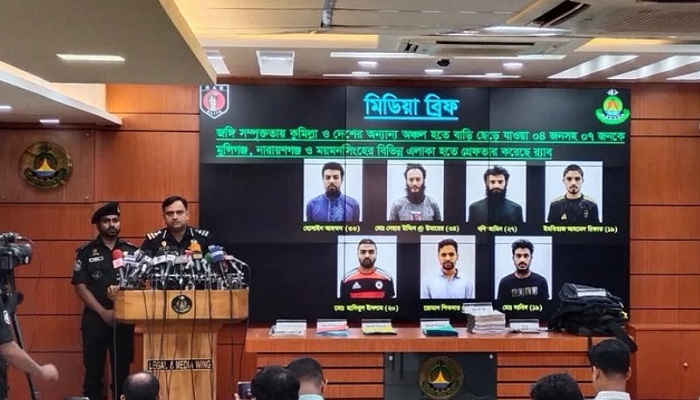 হিন্দাল শারক্বিয়া’র সাত জঙ্গি গ্রেপ্তার