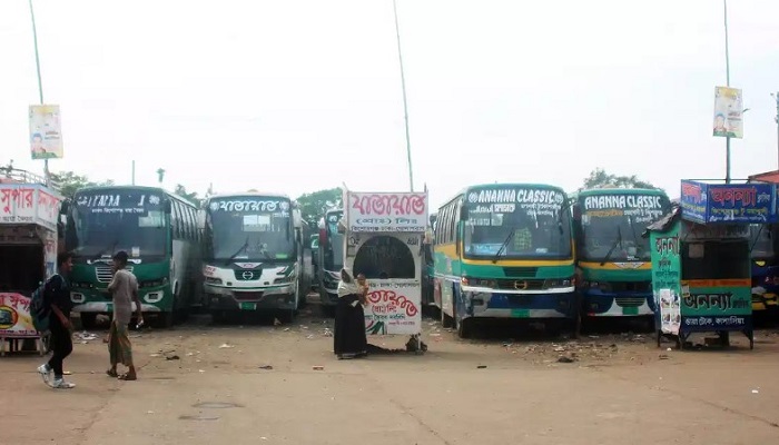 কিশোরগঞ্জের সব রুটে বাস চলাচল বন্ধ