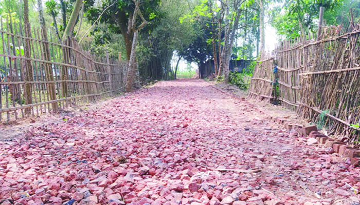 রাস্তার সংস্কার কাজ ফেলে রাখায় ভোগান্তিতে ২০ হাজার মানুষ