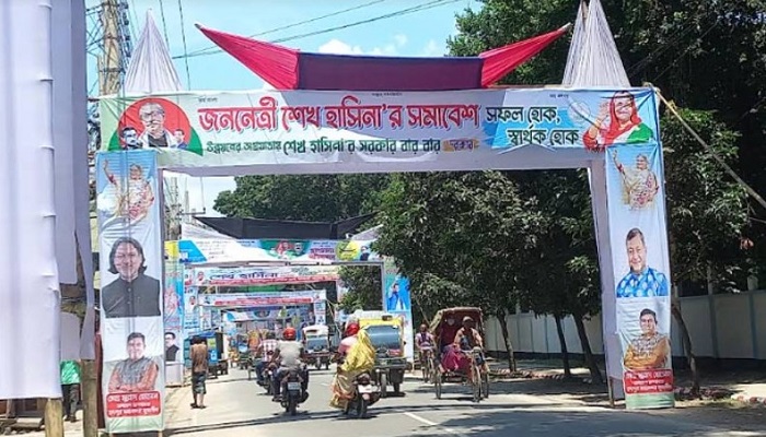 প্রধানমন্ত্রী বরণে প্রস্তুতি রংপুরে, সাজ সাজ রব