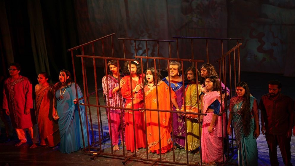 মহিলা সমিতির মঞ্চে প্রাচ্যনাটের ‘আগুনযাত্রা’