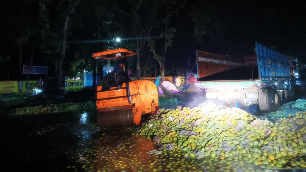 সাতক্ষীরায় ২০ মেট্রিক টন অপরিপক্ব আম জব্দের পর বিনষ্ট