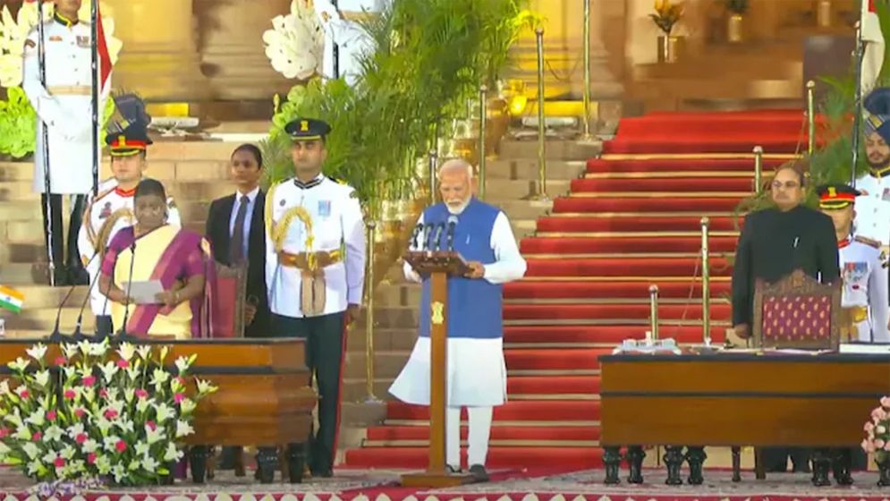শপথ নিলেন ভারতের প্রধানমন্ত্রী নরেন্দ্র মোদি