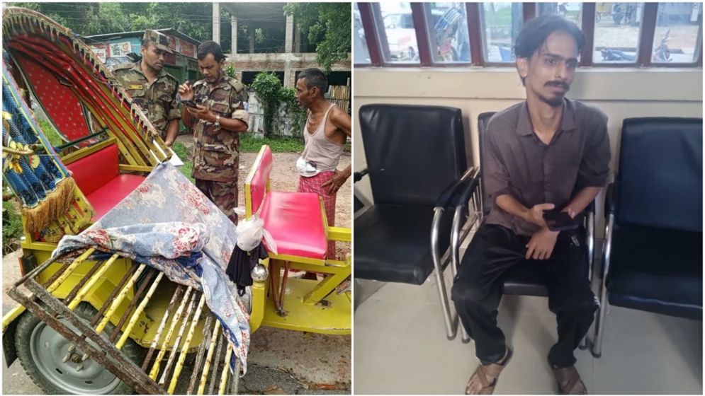 জানালার গ্রিল চুরি করে ধরা ছাত্রলীগ নেতা
