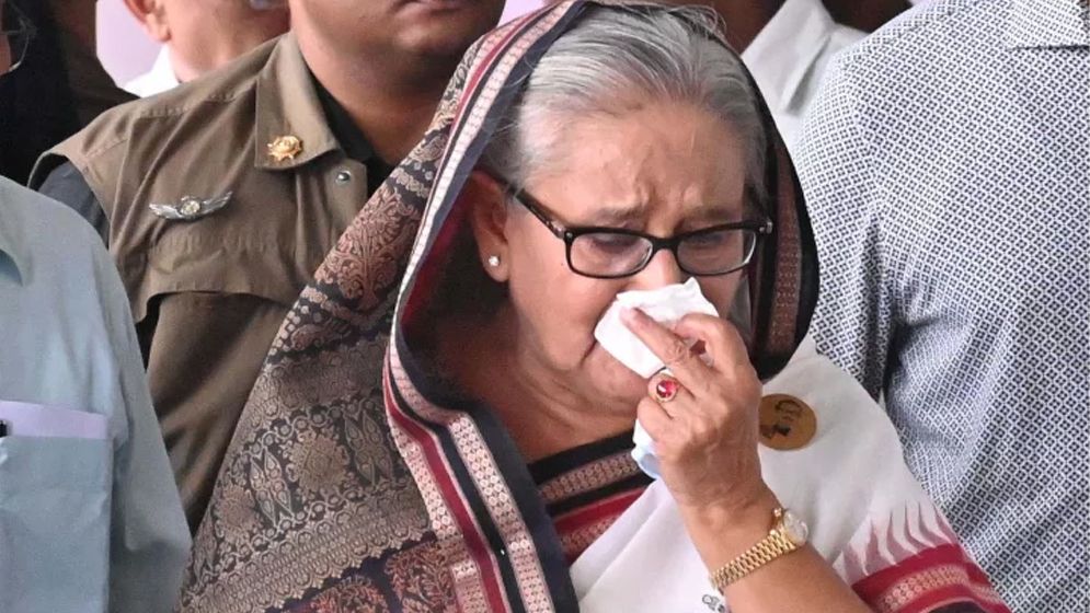 ধ্বংসলীলা দেখে কাঁদলেন প্রধানমন্ত্রী