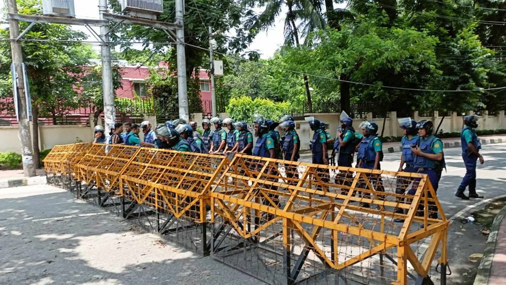 মিন্টো রোডে বাড়তি নিরাপত্তা