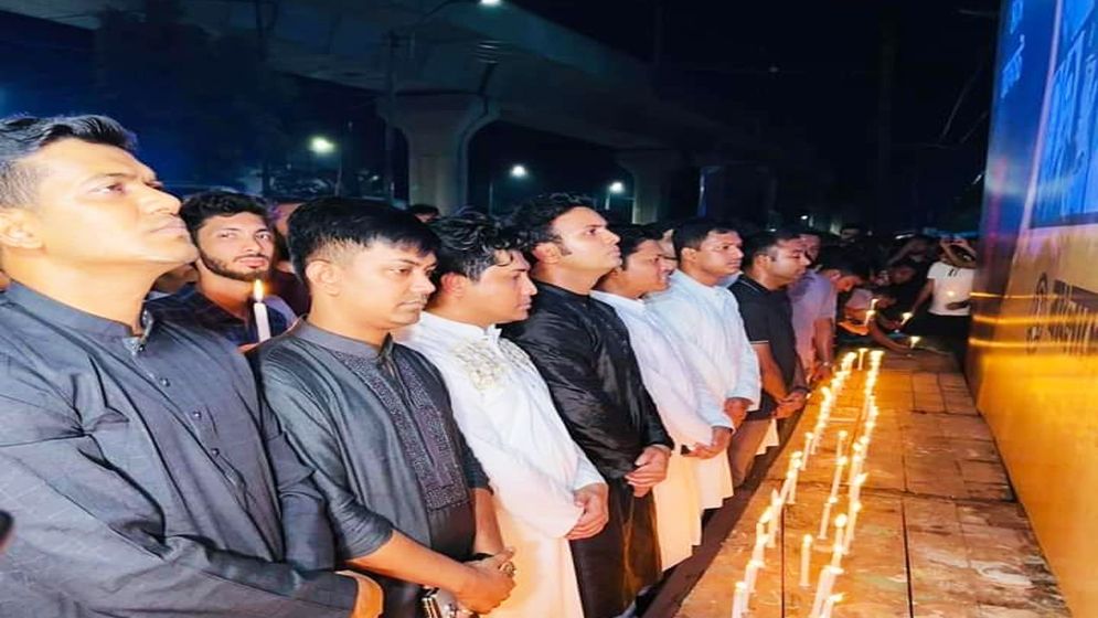 শাহবাগে আলোক প্রজ্বলন ছাত্রলীগের