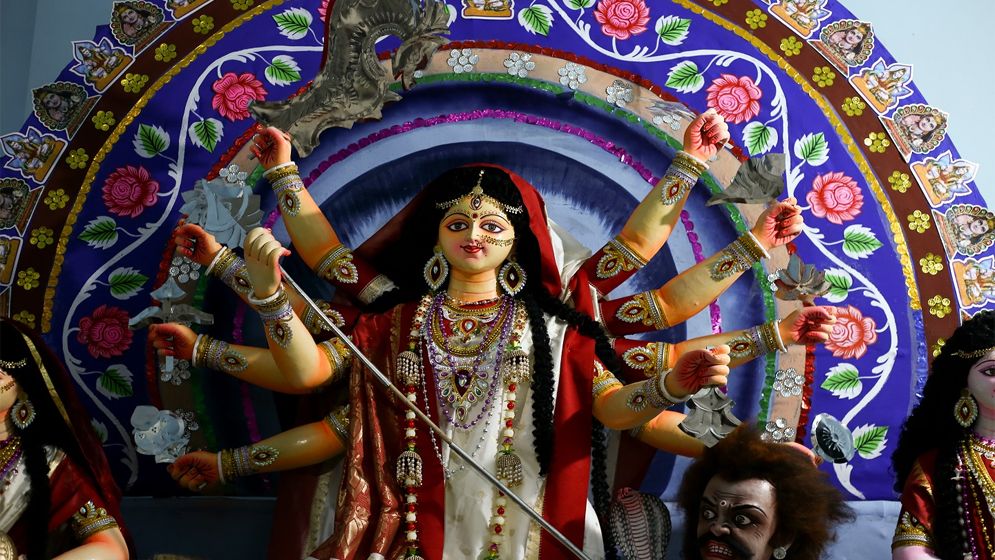 পূর্বধলায় ৪৯ মণ্ডপে শারদীয় দুর্গোৎসব 