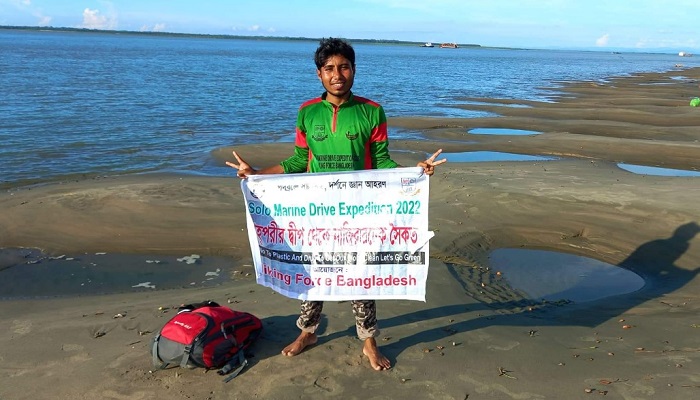 মাদক ও প্লাস্টিকের বিষয়ে সচেতনতায় উপকূলে ১১০ কি.মি. পরিভ্রমণ