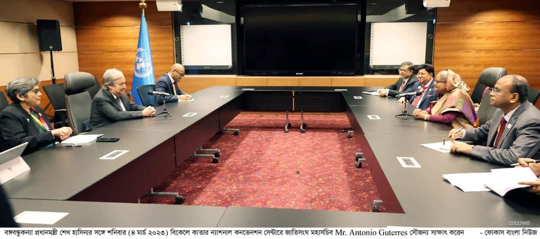 যুদ্ধ বন্ধে জাতিসংঘকে উদ্যোগ নেয়ার আহ্বান প্রধানমন্ত্রীর