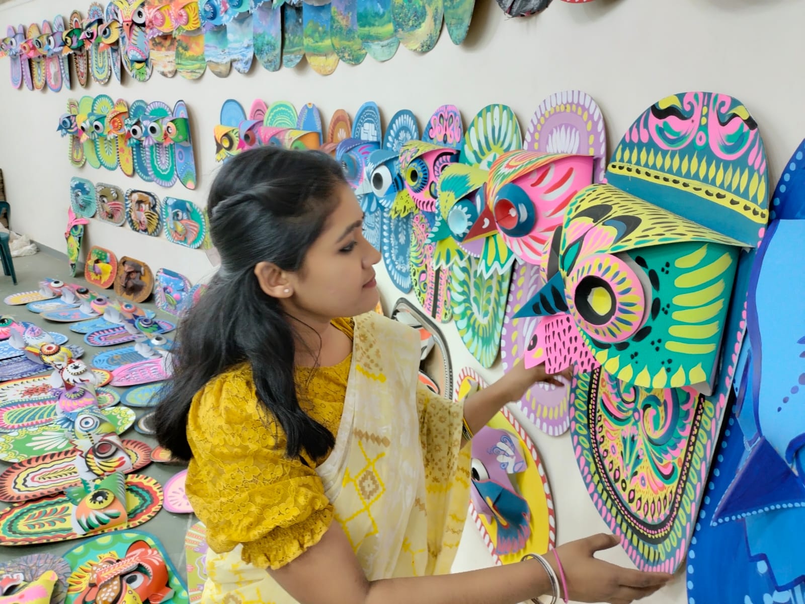 মঙ্গল শোভাযাত্রার প্রস্তুতি