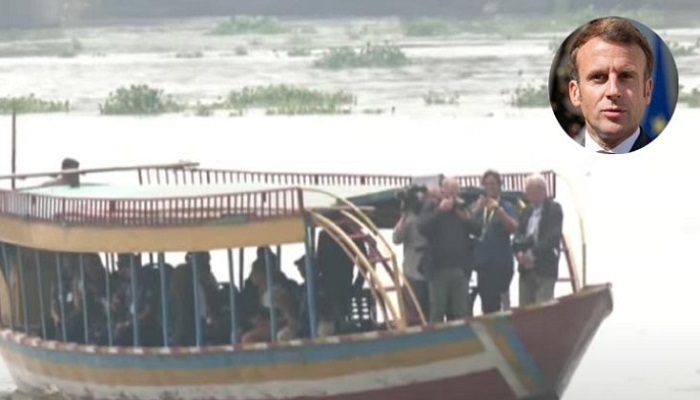 বৃষ্টিতেই তুরাগে নৌকা ভ্রমণে ফরাসি প্রেসিডেন্ট