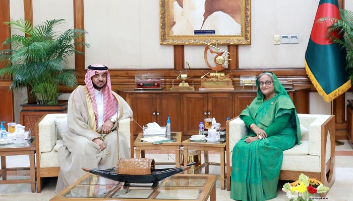 প্রধানমন্ত্রীর সঙ্গে সৌদি রাষ্ট্রদূতের সৌজন্য সাক্ষাৎ