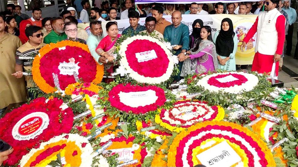 বঙ্গবন্ধুর জন্মদিনে বঙ্গবন্ধু শিশু কিশোর মেলার শ্রদ্ধা নিবেদন