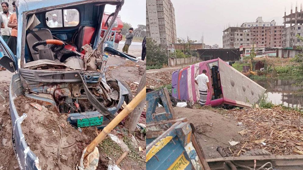 রাজধানীতে বাসের ধাক্কায় নিহত ২