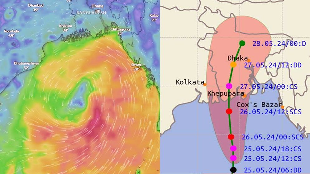 ঘূর্ণিঝড় রেমাল ৭০ ভাগ তাণ্ডব বাংলাদেশে চালাবে, শঙ্কায় যেসব জেলা