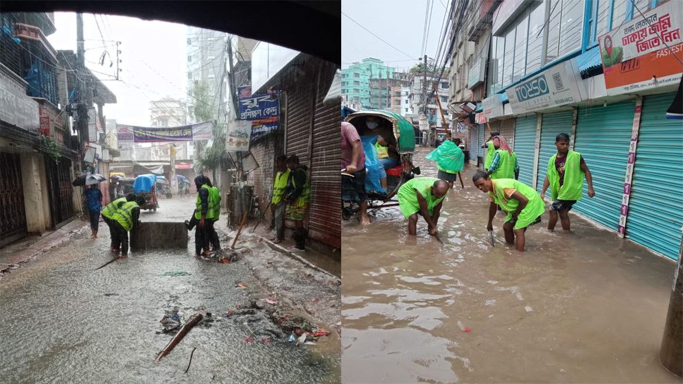 বৃষ্টির পানি সরাতে কাজ করছে ডিএনসিসির ৫ হাজার কর্মী