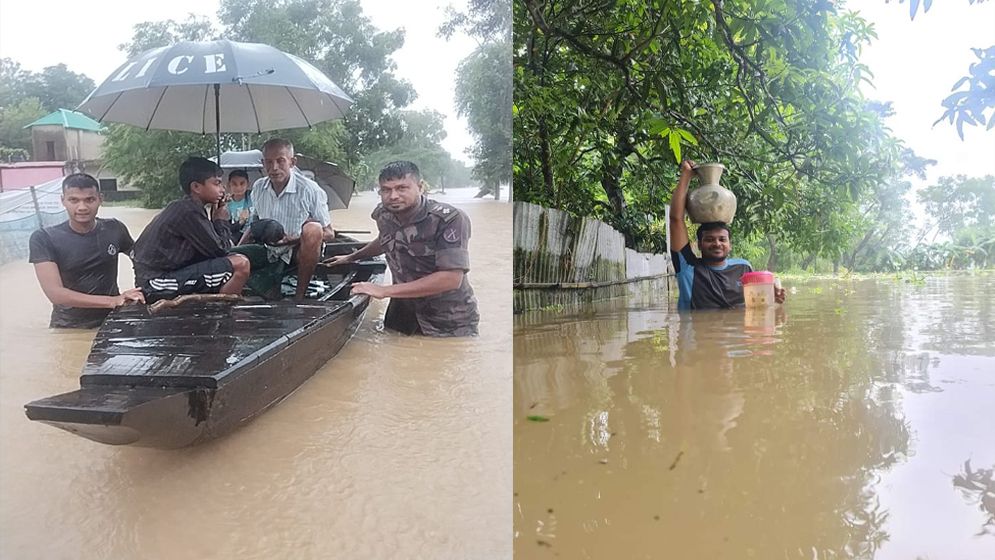 ফেনীর ৮০ গ্রাম প্লাবিত, উদ্ধার কাজে বিজিবি