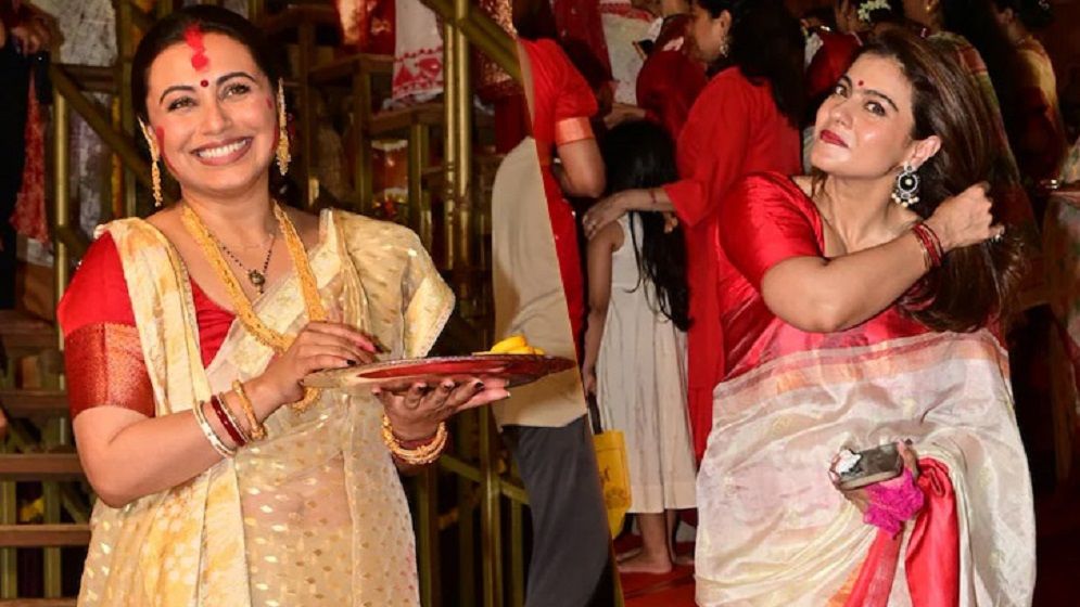 সিঁদুর খেলায় নজরকাড়া রানী-কাজল