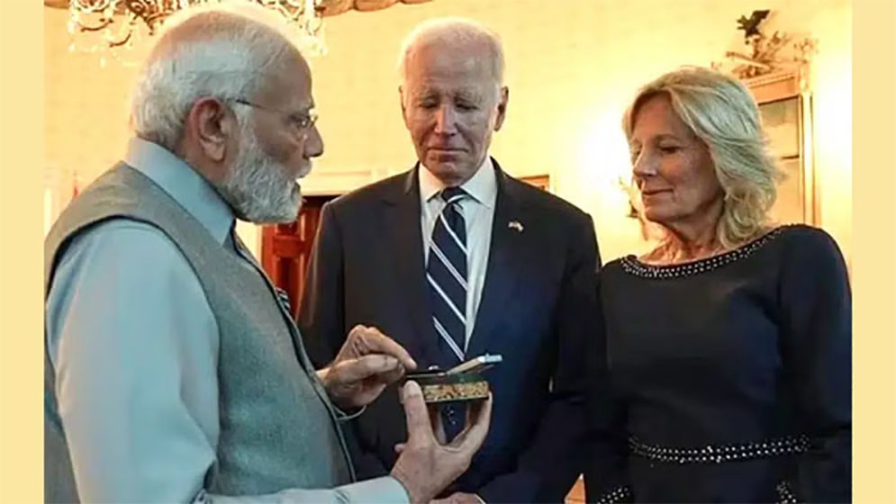 জিল বাইডেনকে সবচেয়ে দামি উপহার দিলেন মোদি