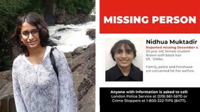 কানাডায় নিখোঁজের এক মাস পর বাংলাদেশি শিক্ষার্থীর মরদেহ উদ্ধার