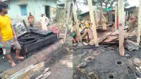 মধ্যরাতে অগ্নিকাণ্ড, পুড়ে গেল জেলে পরিবারের ১৫ বসতঘর