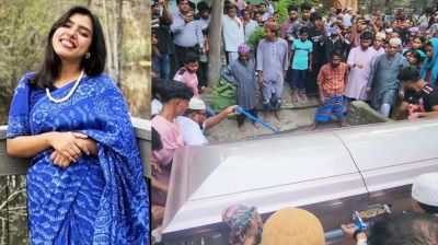 গ্রামের বাড়িতে দাফন হলো ফ্লোরিডায় খুন হওয়া বৃষ্টির